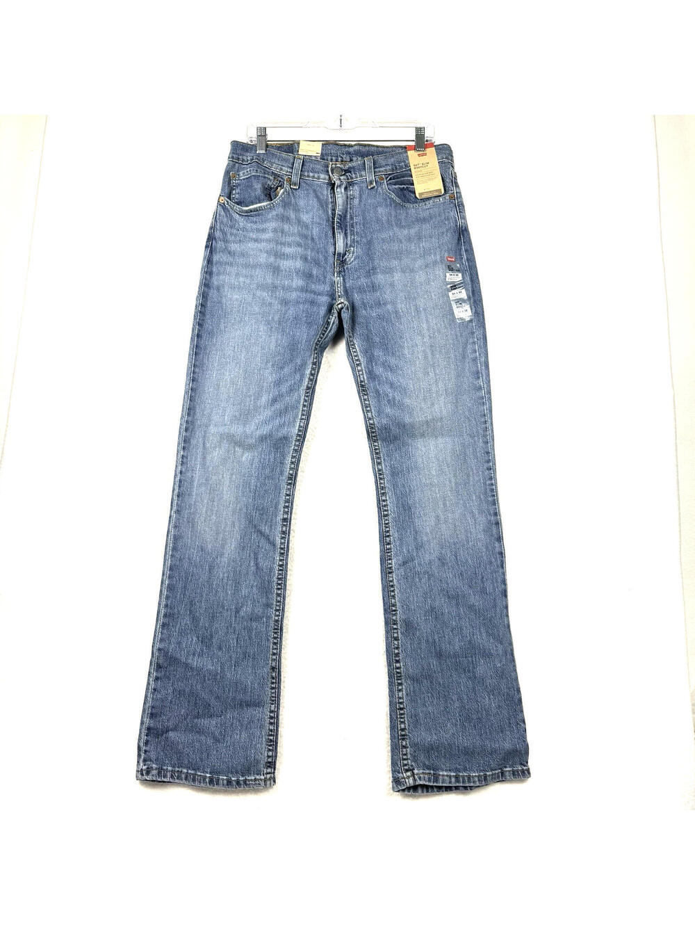 NEW Levis 527 Slim Bootcut Mens 34x32 Stretch Denim Jeans Medium Wash